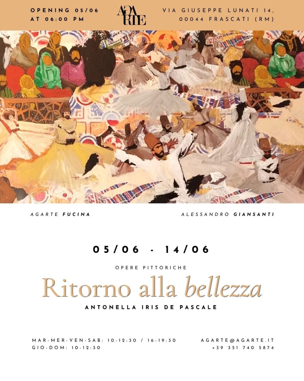Antonella Iris de Pascale – Ritorno alla bellezzahttps://www.exibart.com/repository/media/formidable/11/img/c1d/Locandina-Ritorno-alla-bellezza-Opere-pittoriche-di-Antonella-Iris-de-Pascale-AGARTE-Dal-04-al-14-gennaio-2026-1068x1335.jpg