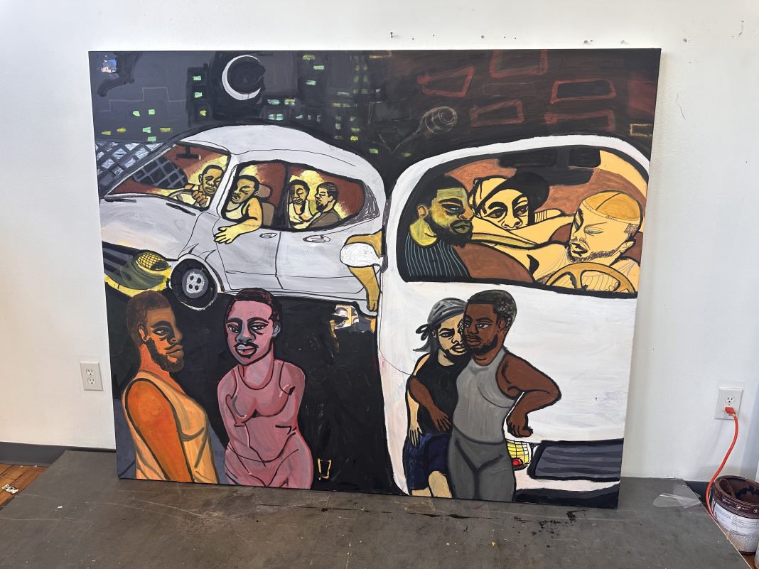 Jonathan Lyndon Chase – Keep thinking nobody does it like you here comes the sunsethttps://www.exibart.com/repository/media/formidable/11/img/c56/IMG_4307-1068x801.jpg