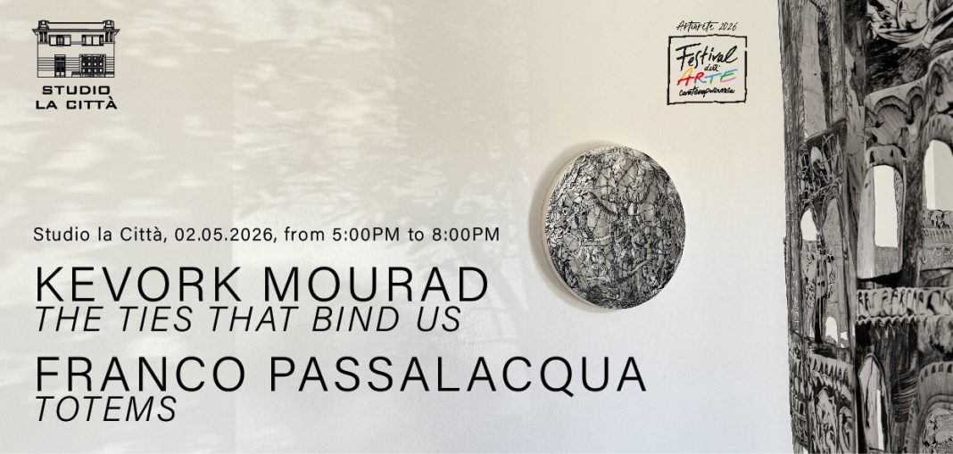 Kevork Mourad – The Ties that Bind Us / Franco Passalacqua -Totemshttps://www.exibart.com/repository/media/formidable/11/img/ca5/Banner-ArteInRete_Titolo-ENG-1068x509.jpg