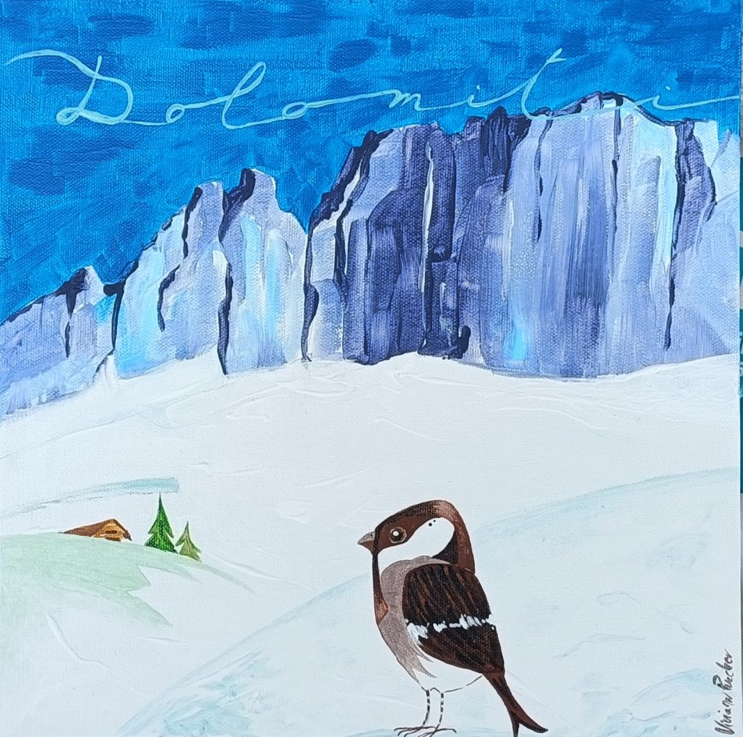 Viviana Puecher – Magica Montagnahttps://www.exibart.com/repository/media/formidable/11/img/d61/Passerotto-Dolomitico-1068x1059.jpg