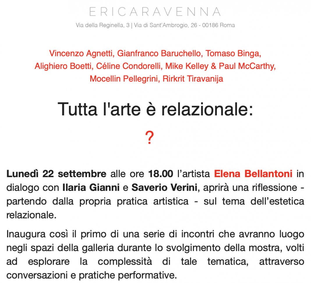 Talk | L’artista Elena Bellantoni in dialogo con Ilaria Gianni e Saverio Verinihttps://www.exibart.com/repository/media/formidable/11/img/d6c/TALK_22SETT_ITA-1068x973.png