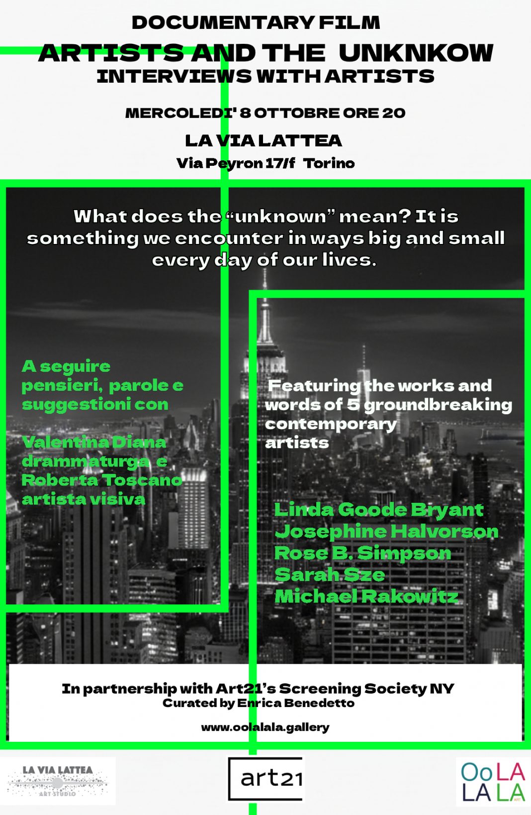 Artists & the Unknown – Screening and Conversationhttps://www.exibart.com/repository/media/formidable/11/img/f60/LOCANDINA_DOC-1068x1637.jpg