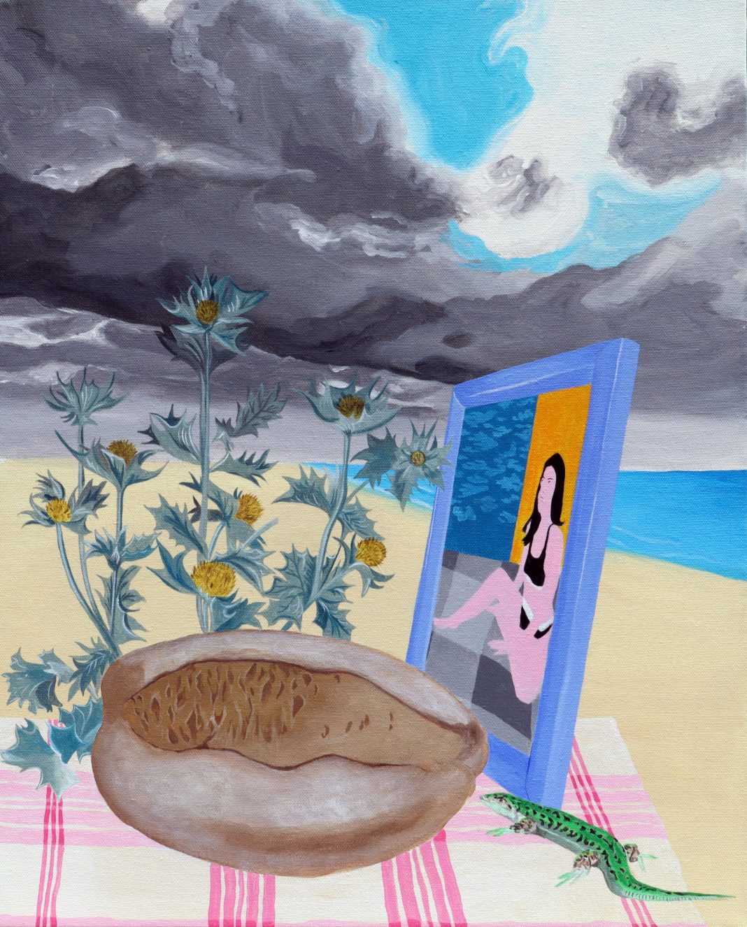 Irene Balia / Roberto Fanari – Summer on a solitary beachhttps://www.exibart.com/repository/media/formidable/11/img/f6c/e-laria-delle-cose-diventa-irreale-2021-acrilico-su-tela-cm40x50-1068x1326.jpg