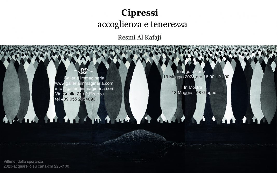 Resmi Al Kafaji – Cipressi accoglienza e tenerezzahttps://www.exibart.com/repository/media/formidable/11/img/f76/Invito-mostra-Cipressi-pg-1068x667.jpg