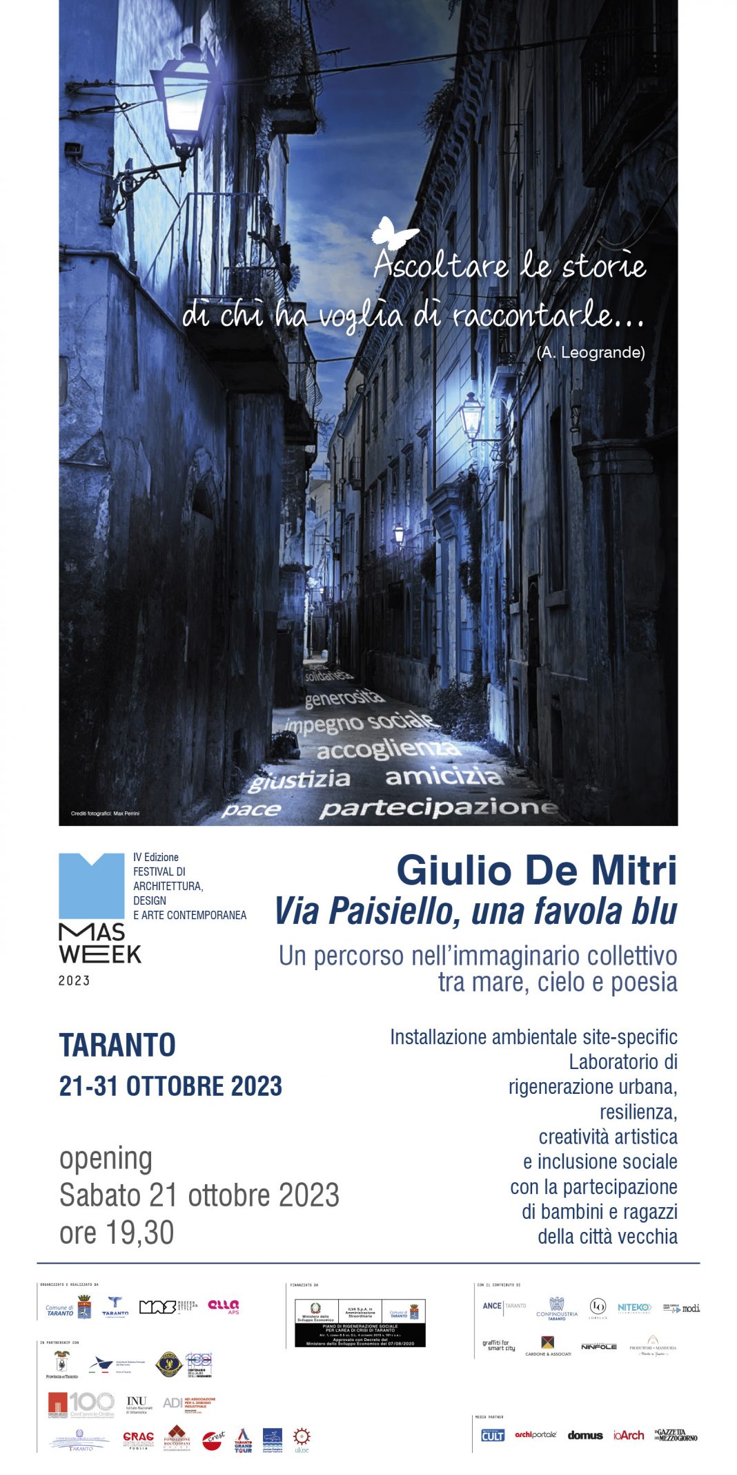 Via Paisiello: una favola blu, percorso nell’immaginario collettivo tra mare, cielo e poesia.https://www.exibart.com/repository/media/formidable/11/img/fa1/INVITO-MAN.UNA-FAVOLA-BLU-1068x2136.jpg