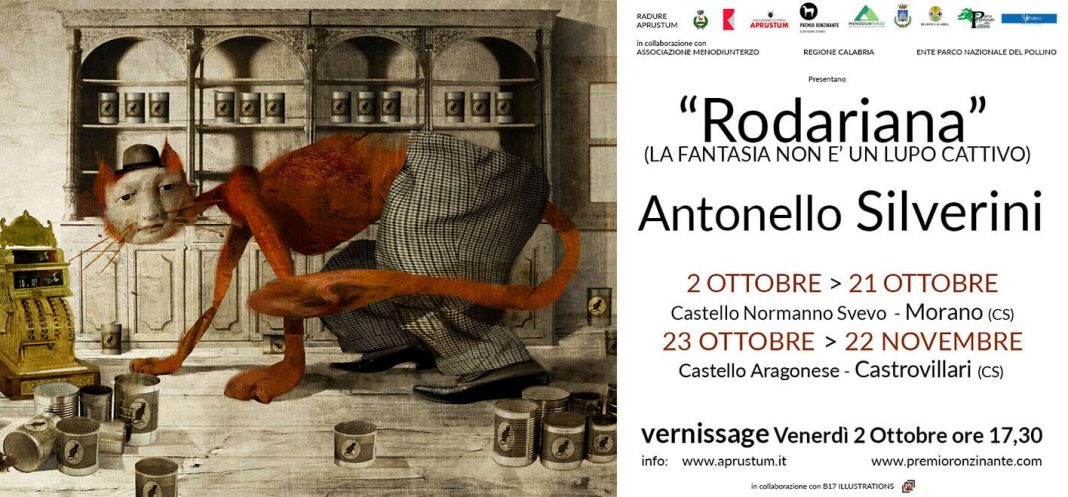 Antonello Silverini  – Rodariana. La Fantasia non è un Lupo Cattivohttps://www.exibart.com/repository/media/formidable/11/invito-rodariana-2-1068x497.jpg